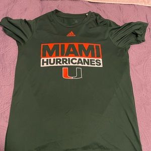 Adidas Miami Hurricanes Dri-Fit T-Shirt Medium
